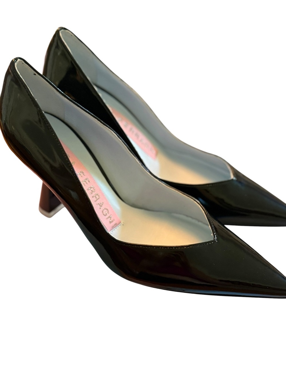 Chiara Ferragni Decollete Black Patent Pointed Pumps
